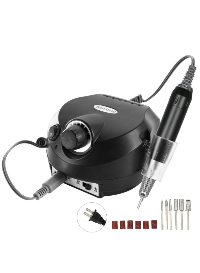 Professional Electric Nail Drill Machine Set Black/Grey - Image 2