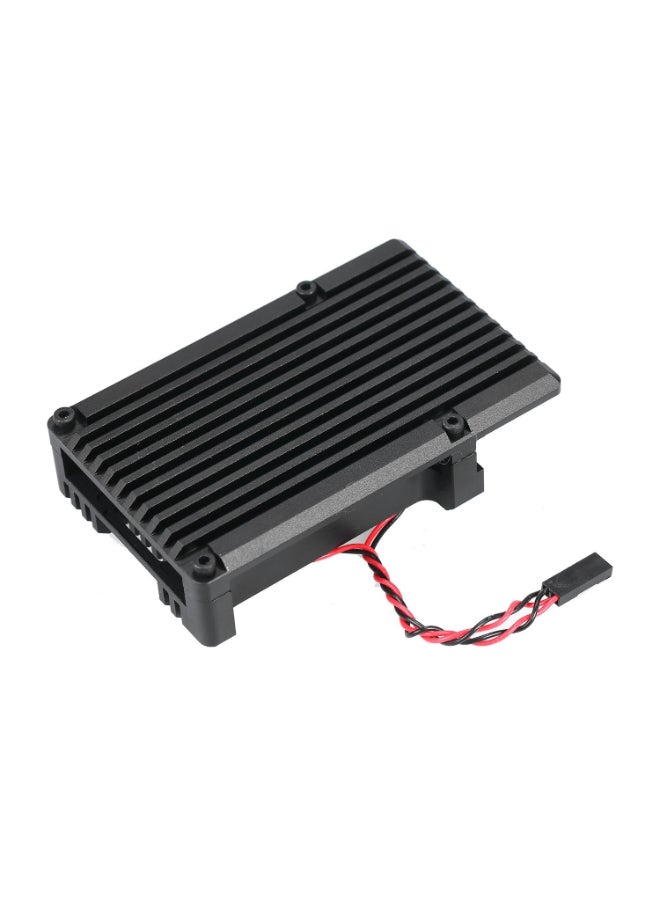 Generic Dual Cooling Fan Case With Heatsink Pillar For Raspberry Pi 4 10.5cm Black  - Image 2