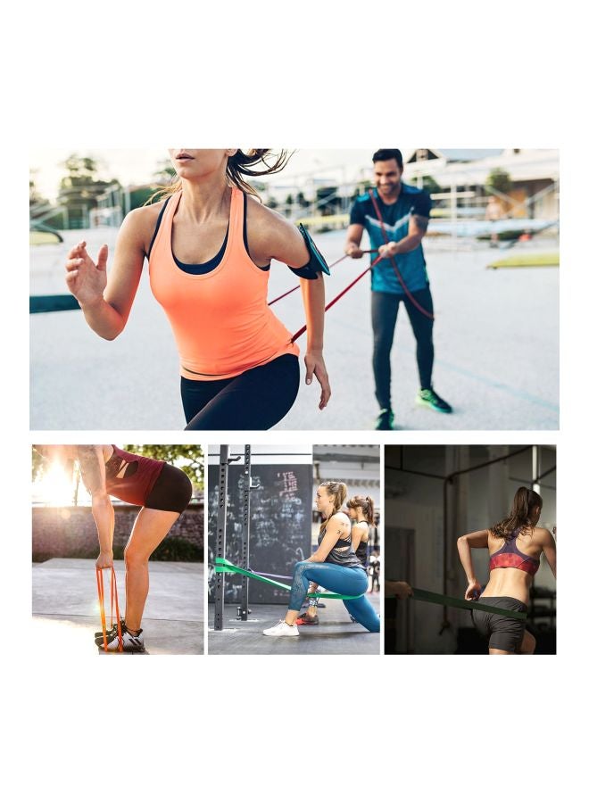 5-Piece Pull Up Exercise Band With Accessory Set 208cm