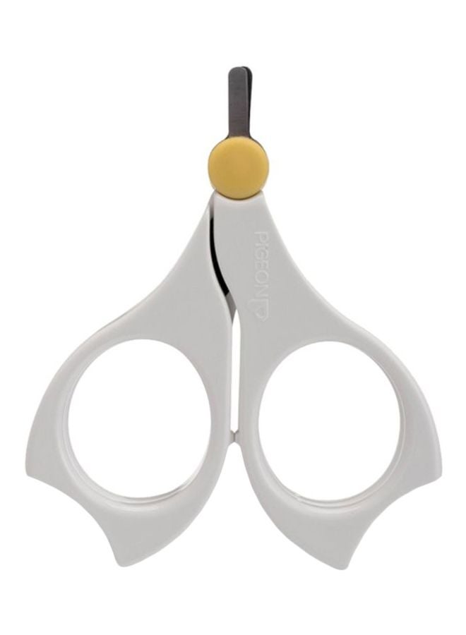 pigeon BPA-free Safety Nail Scissors Extra Small for Newborn, White/Yellow - 4902508108072  - Image 1