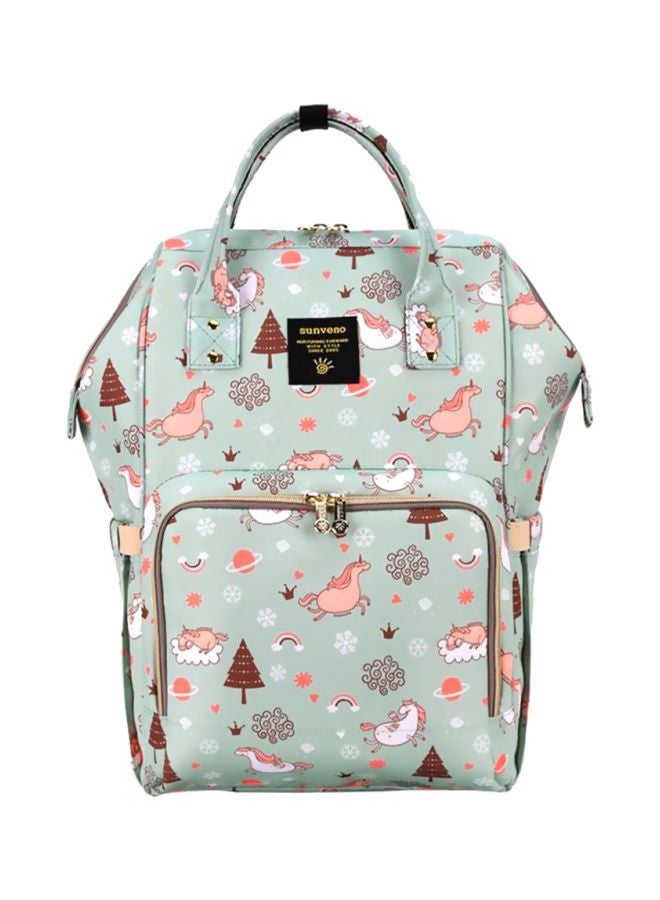 Diaper Backpack Unicorn Printed Waterproof - Green Dream Sky - v1593430292/N14058225A_1