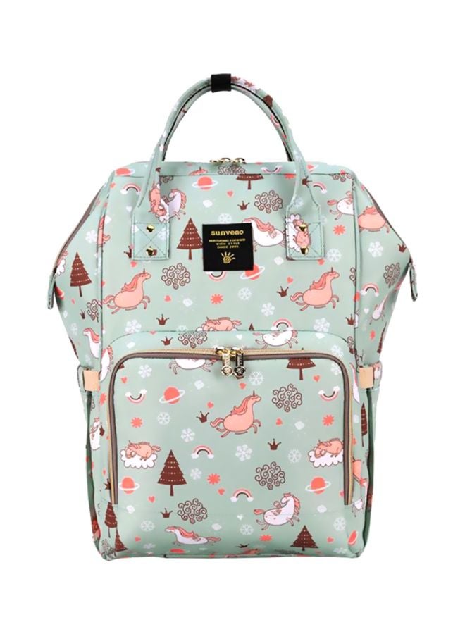 Sunveno - Diaper Backpack Unicorn Printed Waterproof - Green Dream Sky - Image 1