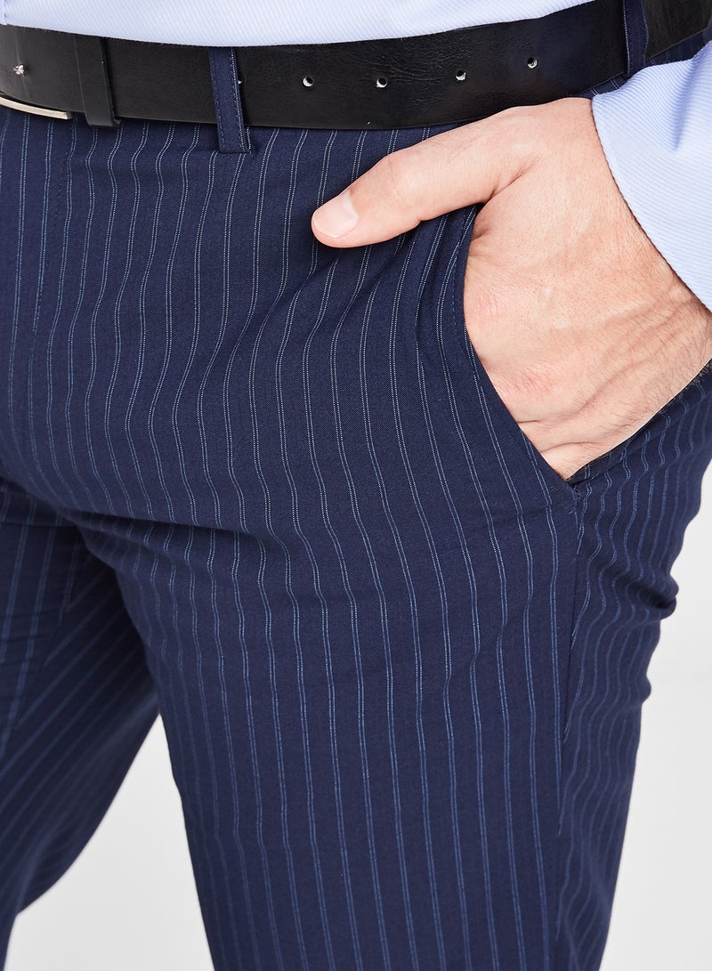 G2000 - Formal Straight Trousers Navy - Image 1