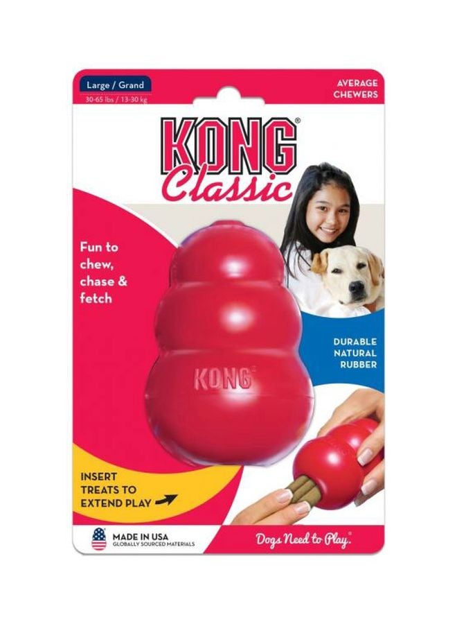Kong Classics Puppy Chase And Fetch Chew Dog Toy Red L