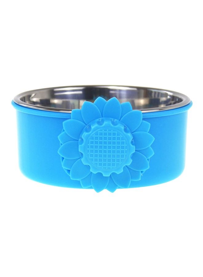 Stainless Steel Removable Feeding Bowl Blue 5.9x2.16inch - Image 1
