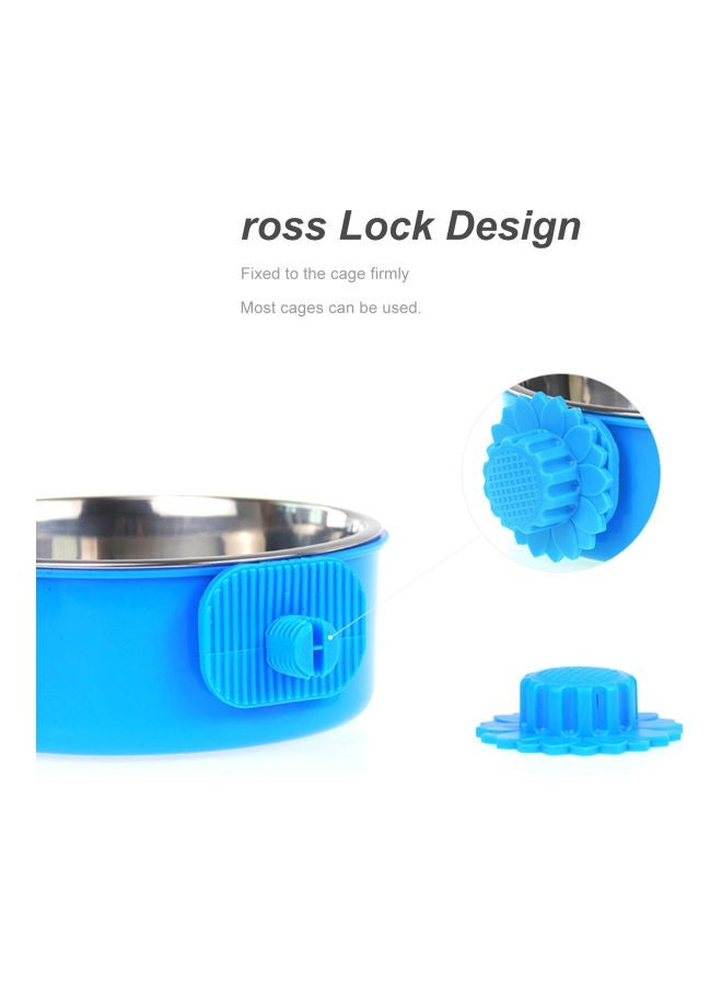 Stainless Steel Removable Feeding Bowl Blue 5.9x2.16inch - Image 3