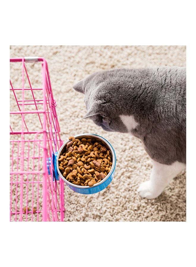 Stainless Steel Removable Feeding Bowl Blue 5.9x2.16inch - Image 4