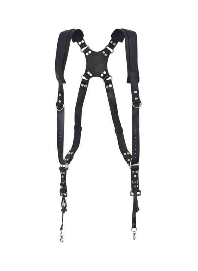 Leather Camera Strap With Hook Black  - Image 1