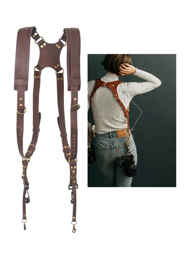 Leather Camera Strap Brown  - Image 2