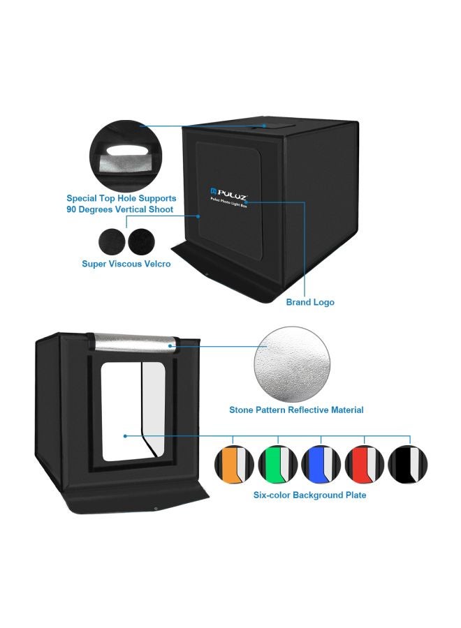 Portable Studio Light Box With Removable Backdrop 60x60x60centimeter Multicolour