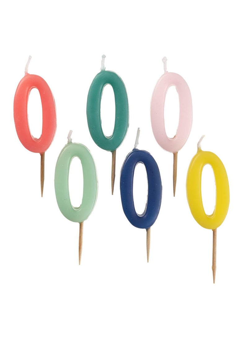 Hema - Number 0 Cake Candle 7cm - Image 1