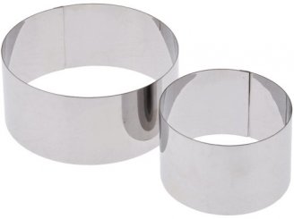 تسكوما طقم قوالب تشكيل طعام مكون من قطعتين فضي 14x13سم - Image 2