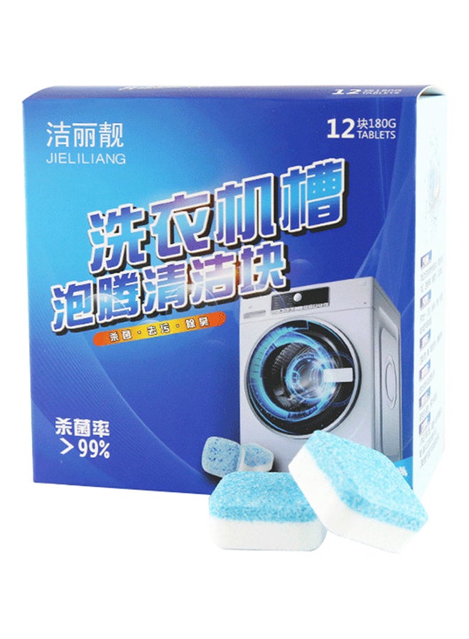 Generic - 12-Piece Washing Machine Cleaning Effervescent Tablet Set Blue - Image 1