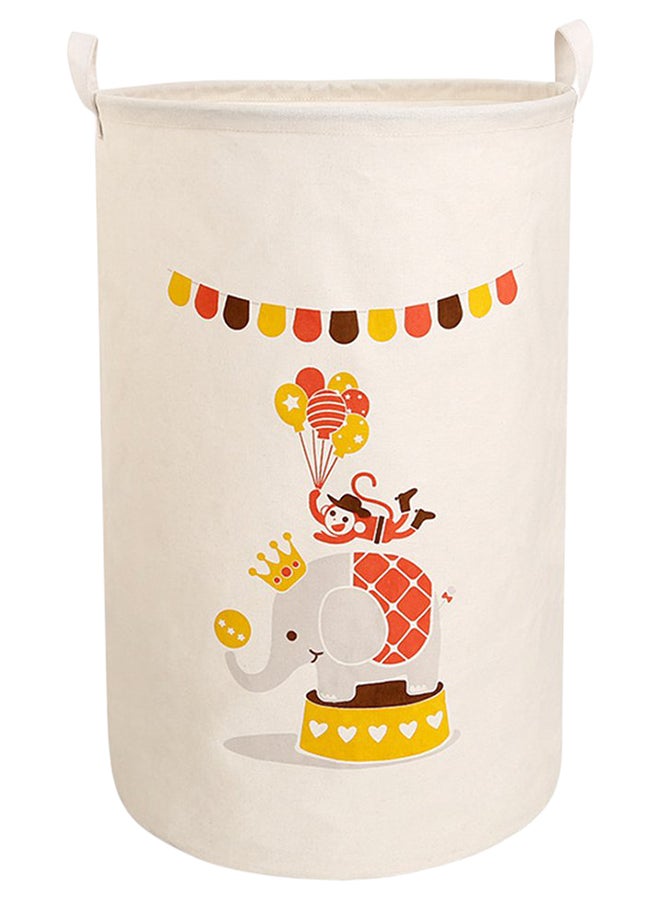 Foldable Laundry Basket White/Red/Yellow