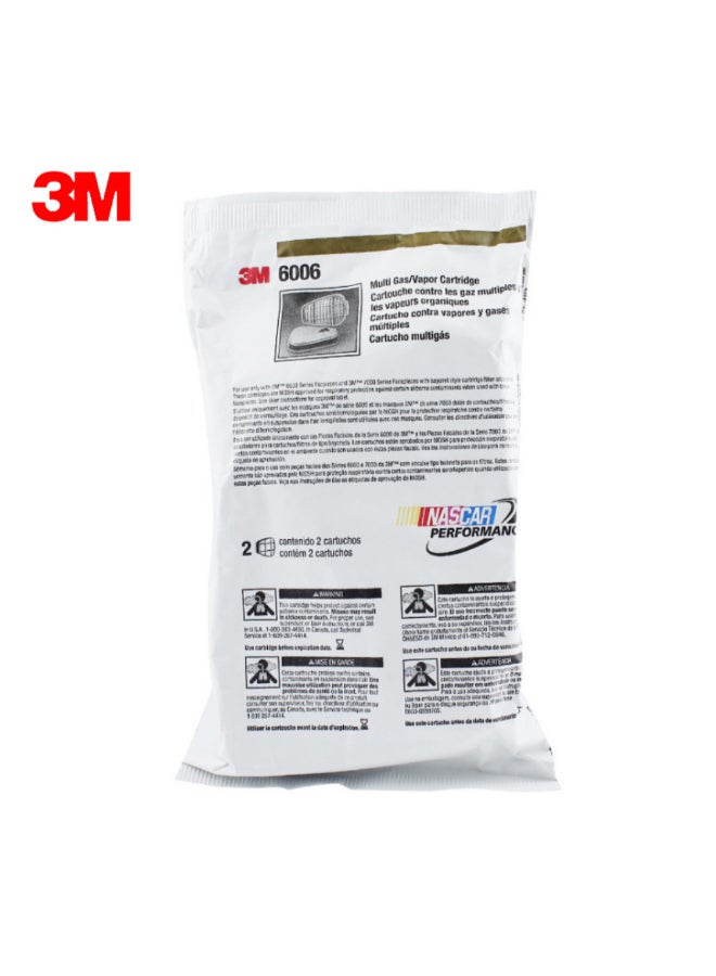 3M 2-Piece 6006 Multi Acid Gas Cartridge - Image 3