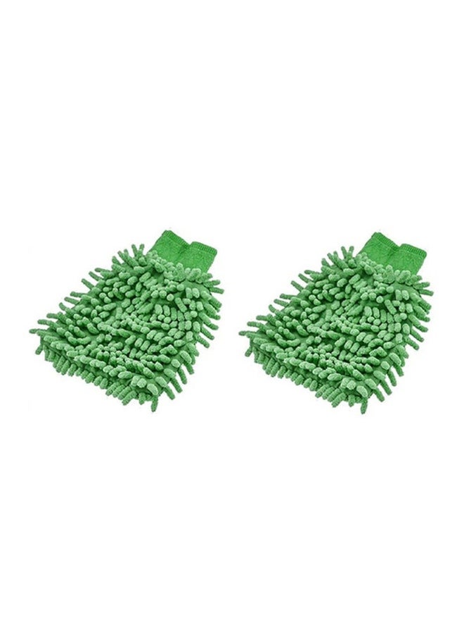 طقم قفازات لتنظيف السيارة مكون من قطعتين