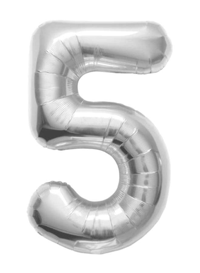 نورث ستار بالون زينة للحفلات من الرقائق المعدنية على شكل الرقم 5
