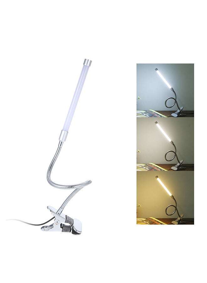 LED Clamp Clip Desk Light White  - Image 2