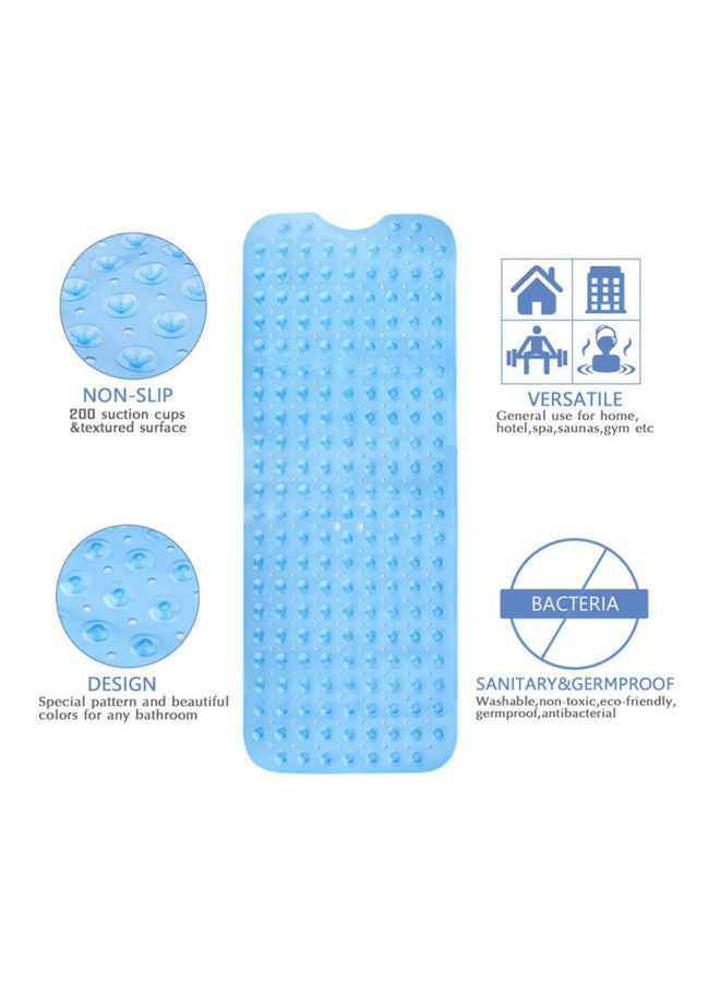 Non-Slip Anti Bacterial Bath Mat Blue 1000x400mm - Image 2