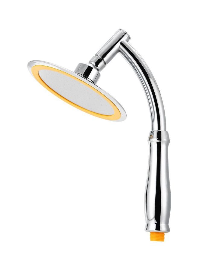 Adjustable Round Rainfall Shower Head Silver/Yellow 6inch  - Image 4