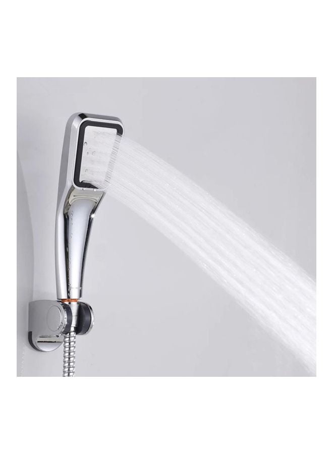 300-Hole Super Pressurized Shower Head Silver/Orange 240x130x60mm - Image 5