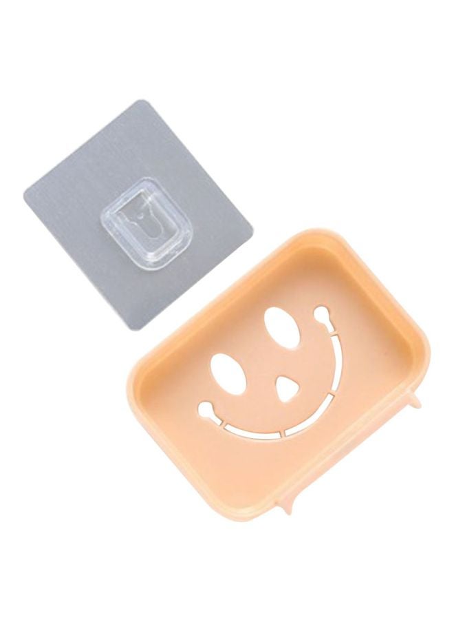 Soap Dish With Suction Cup Beige/Grey/Clear 