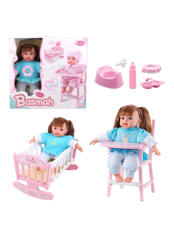Basmah 2-In-1 Doll Set 32-69003D 32x36x16cm  - Image 1