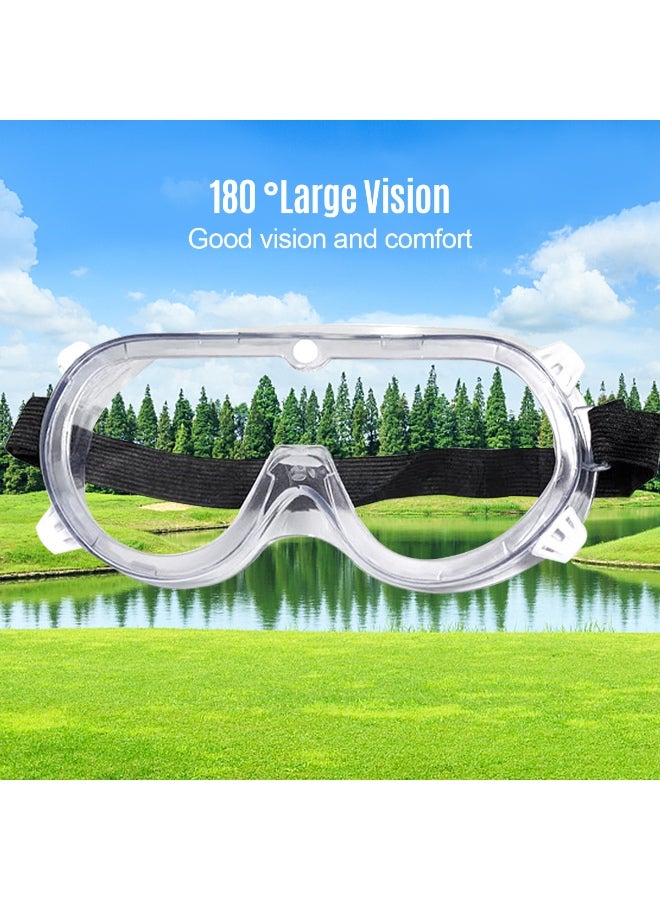 Adjustable Anti-Fog Protective Safety Goggles Clear/Black 18.1 x 8.3 x 6.3cm - Image 2
