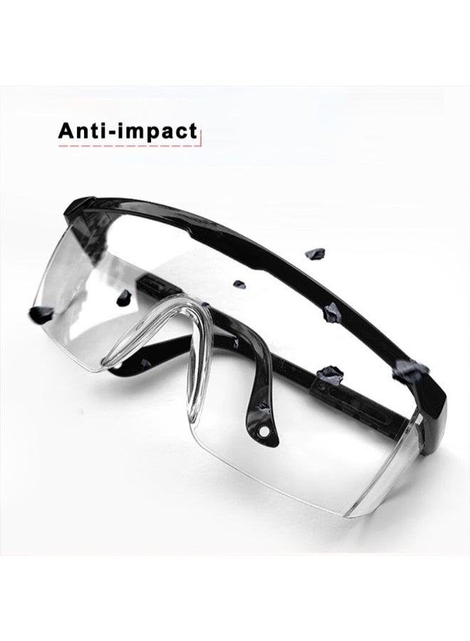 Adjustable Anti Dust Safety Goggles Clear/Black 20 x 10 x 3cm - Image 2
