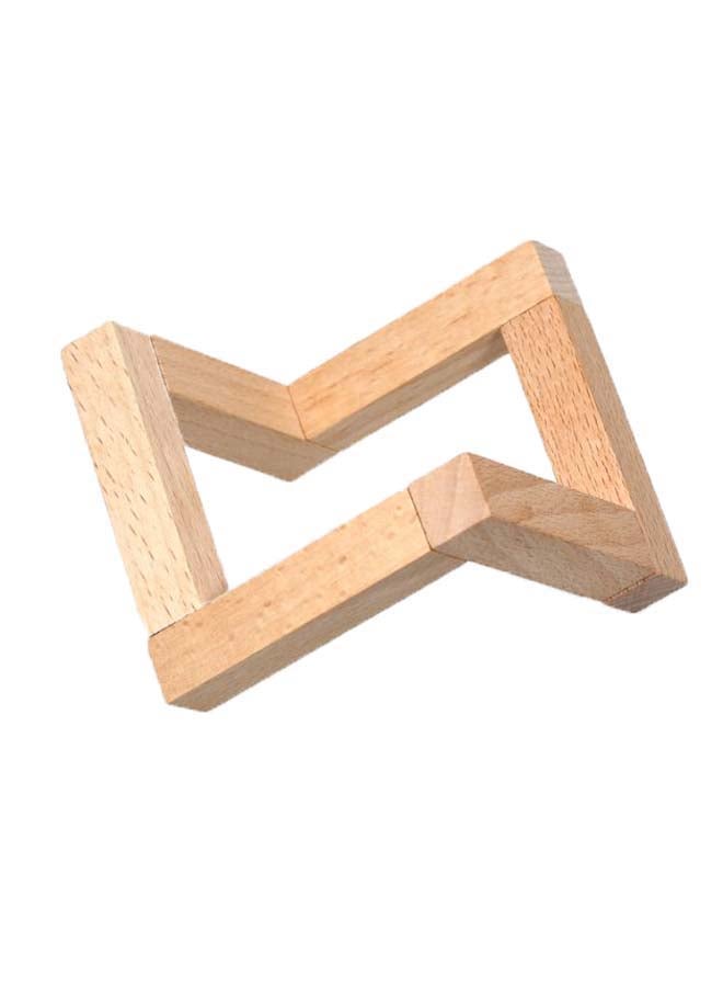 Wood Bracket For Moon Shaped Lamp Holder Brown 6 x 3cm - Image 1