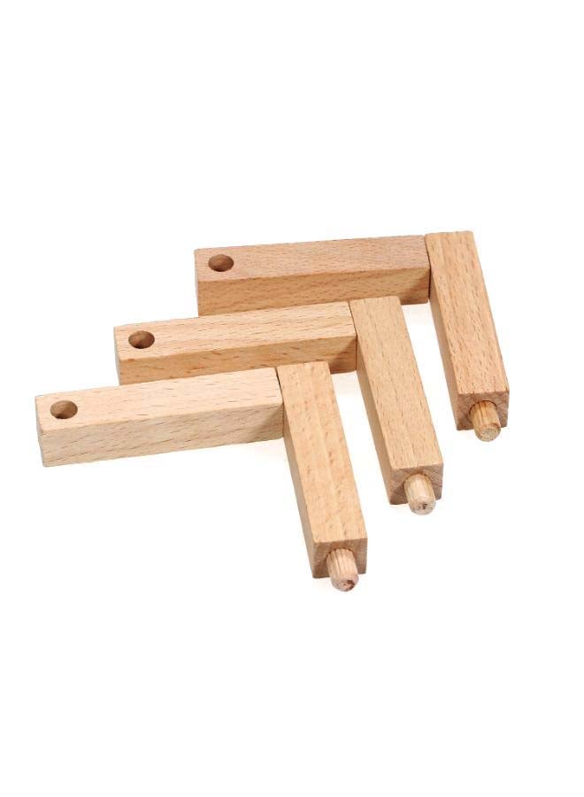 Wood Bracket For Moon Shaped Lamp Holder Brown 6 x 3cm - Image 3