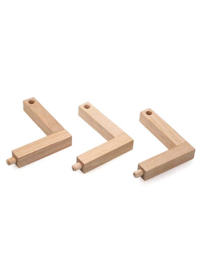 Wood Bracket For Moon Shaped Lamp Holder Brown 6 x 3cm - Image 4