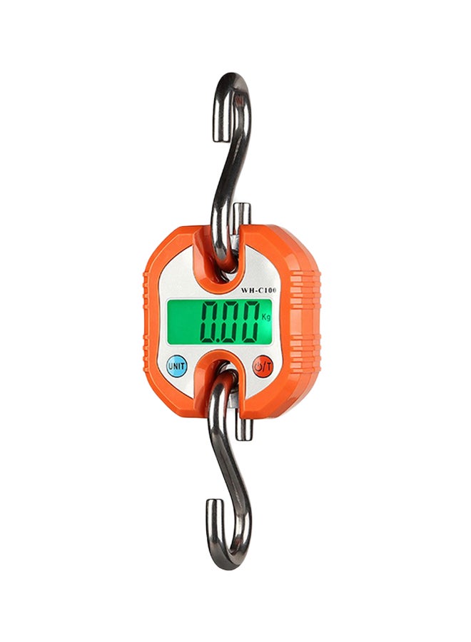 WeiHeng - Mini Digital LCD Display Hanging Crane Scale WH-C100 Orange/Silver - Image 1
