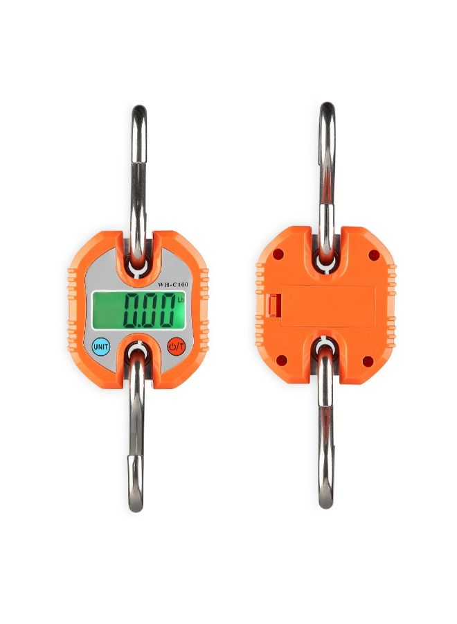 WeiHeng - Mini Digital LCD Display Hanging Crane Scale WH-C100 Orange/Silver - Image 1