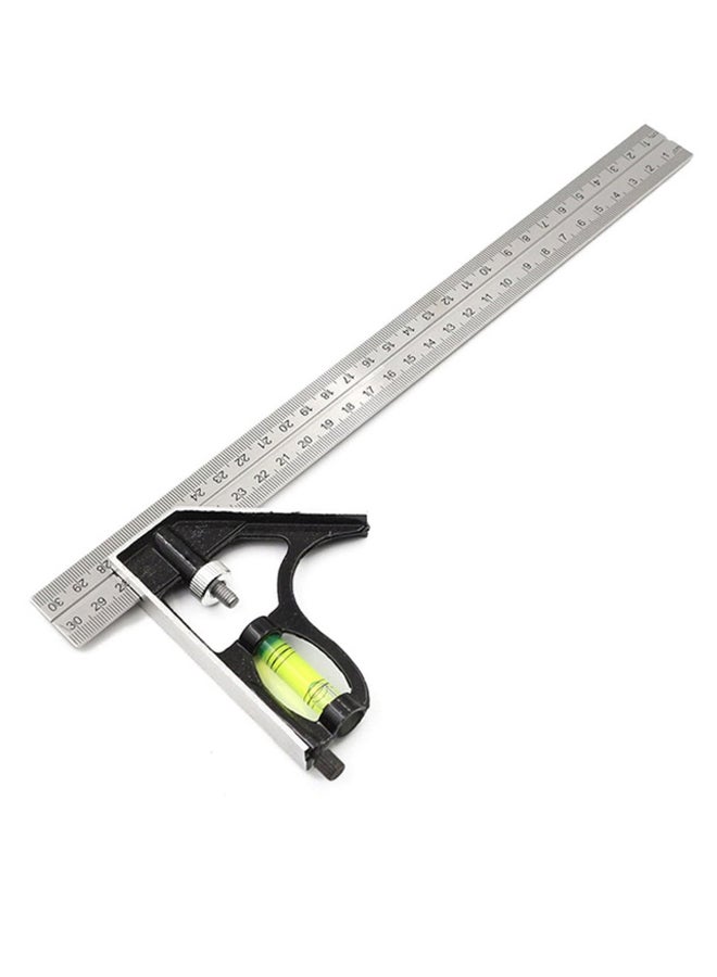 Adjustable Combination Square Angle Ruler Silver/Black/Yellow  - Image 1