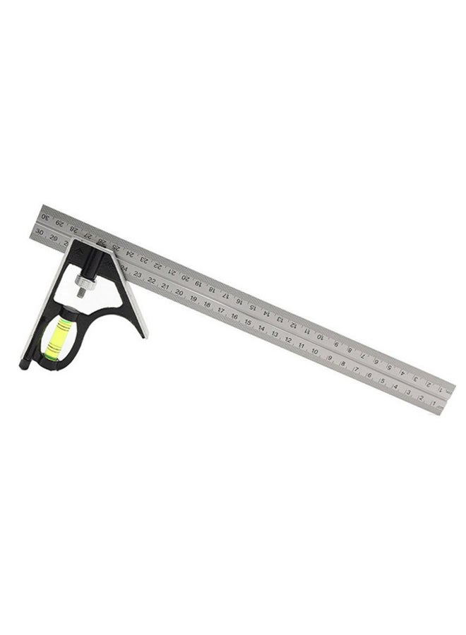 Adjustable Combination Square Angle Ruler Silver/Black/Yellow  - Image 2