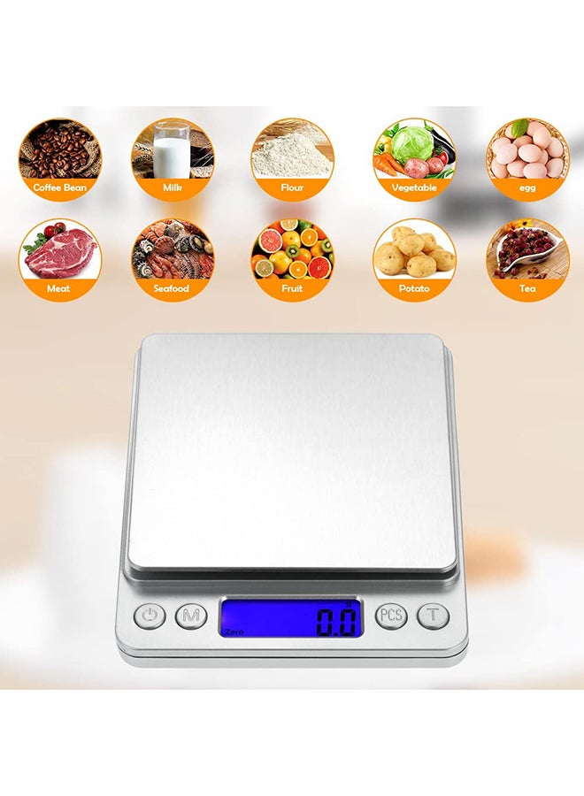 توشيونيكس ميزان مطبخ مصغر إلكتروني لقياس الوزن فضي 15x15.9x4.1Ø³Ù†ØªÙŠÙ…ØªØ± - Image 5