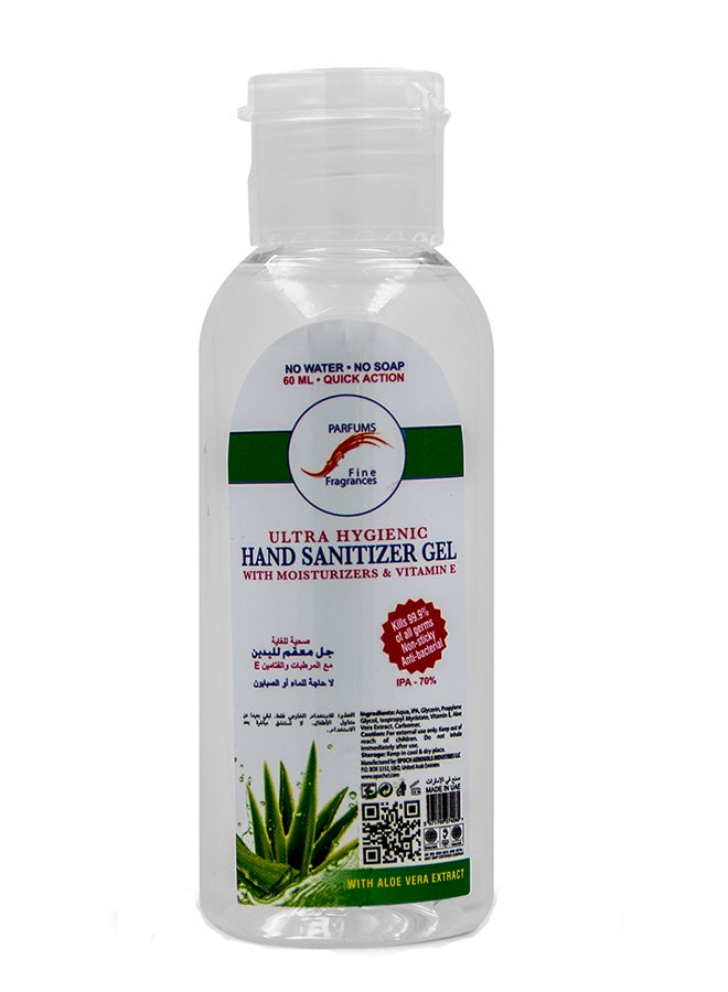 فاين جل معقم لليدين مع 70% إيزوبروبانول شفاف 60ملليلتر