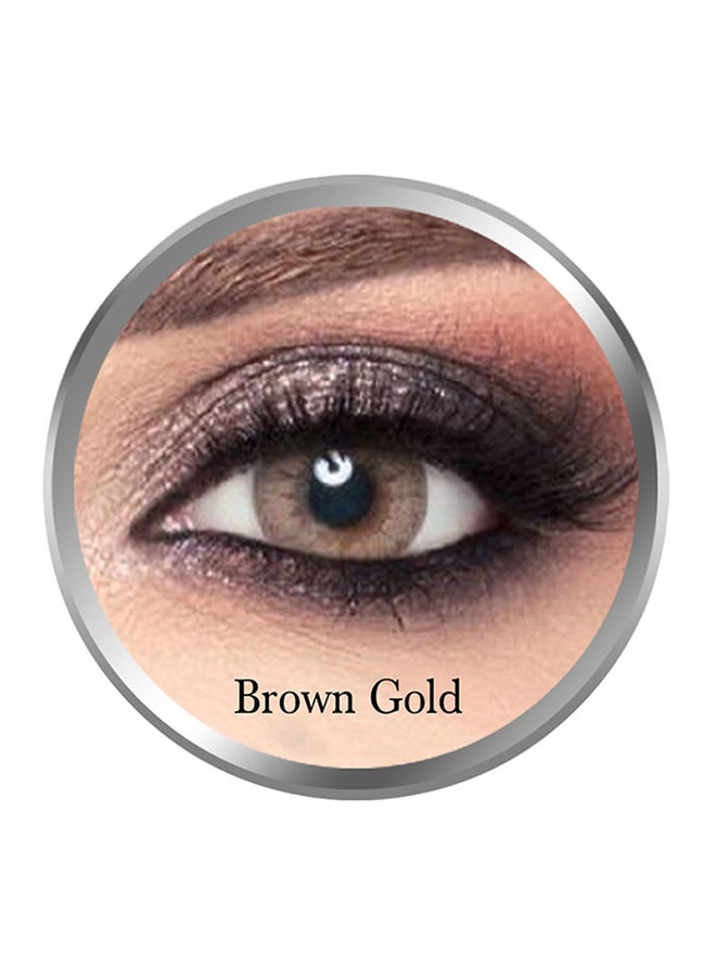 Amara Brown Gold Monthly Disposable Contact Lenses - Image 1