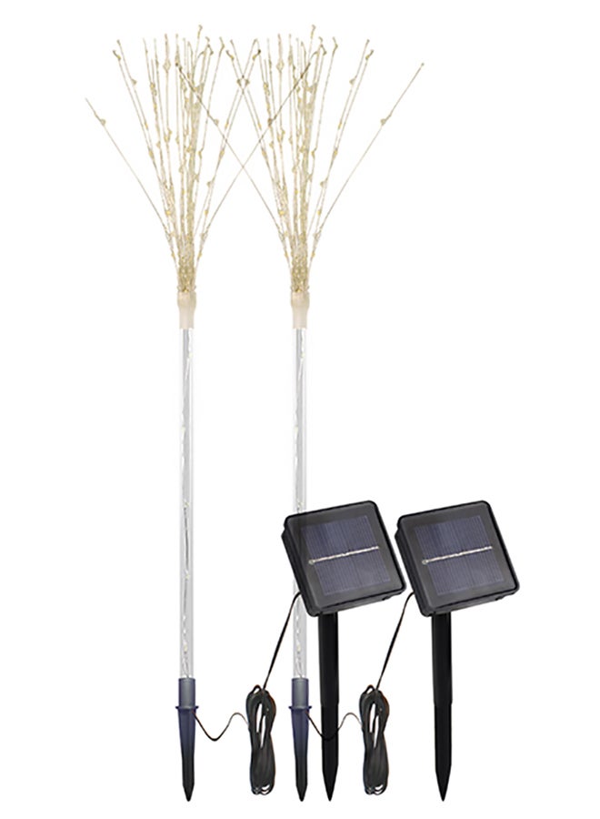 2-Piece Solar Fireworks Tree Light Set With Sensor White 90centimeter - Image 2