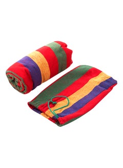 Generic Striped Garden Hammock Red 280 x 80mm  - Image 2
