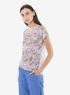 R&B Printed Top With Round Neck And Short Sleeves Multicolour  - Image 3