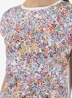 R&B Printed Top With Round Neck And Short Sleeves Multicolour  - Image 5