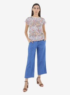 R&B Printed Top With Round Neck And Short Sleeves Multicolour  - Image 4
