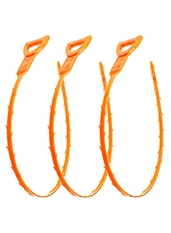 Hair Drain Clog Cleaning Tool Orange 19.6inch  - Image 4