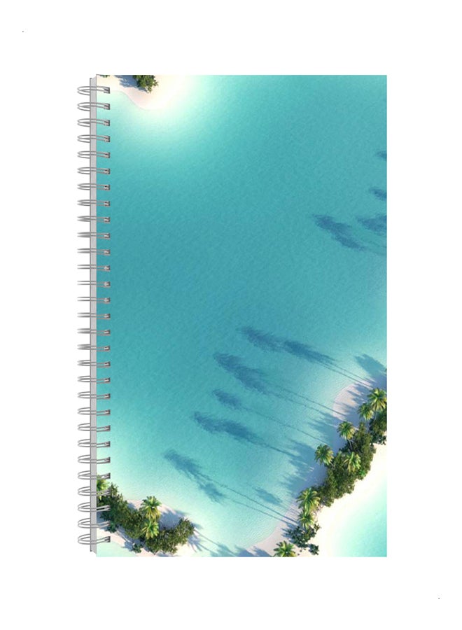 Generic A4 Spiral Notebook Green/White 