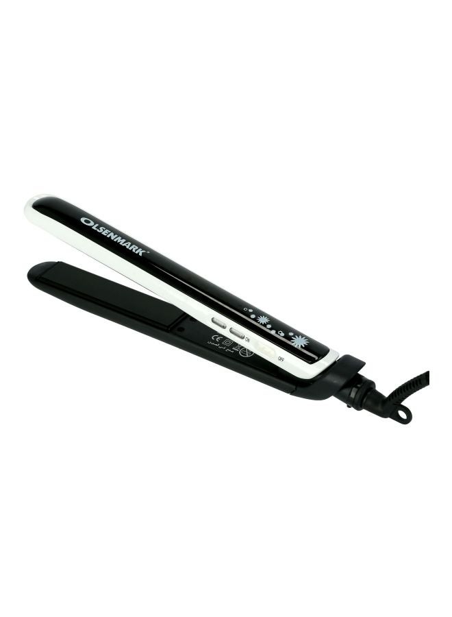 Olsenmark Hair Straightener With Ceramic Coated Plate Black/White  - Image 4