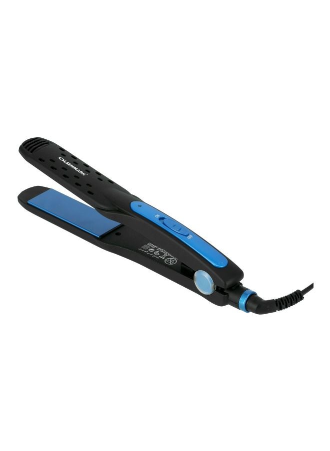 Olsenmark Hair Straightener With Ceramic Coated Plate Black/Blue 400grams - Image 3