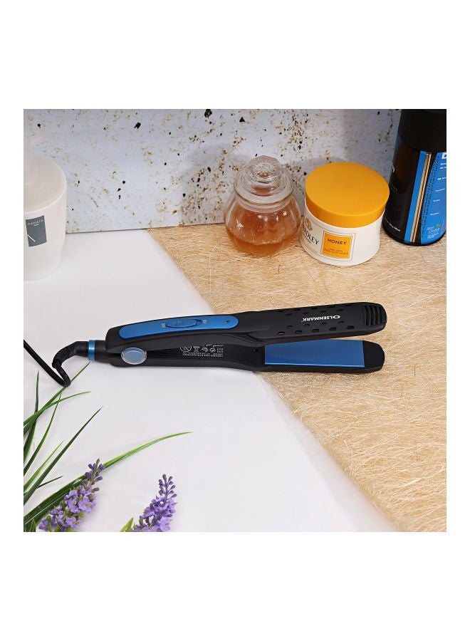 Olsenmark Hair Straightener With Ceramic Coated Plate Black/Blue 400grams - Image 5