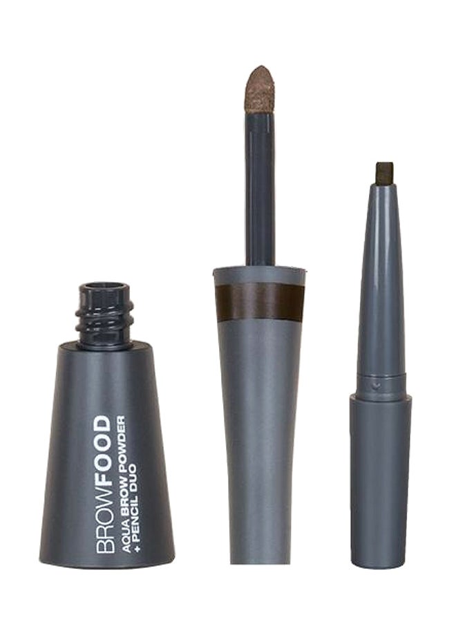LASHFOOD Aqua Brow Powder And Pencil Duo Dark Brunette - Image 2